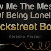 Backstreet Boys Show Me The Meaning Karaoke