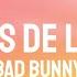 Bad Bunny Después De La Playa Letra Lyrics