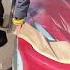 AccuCarPaint Metallic Red Tesla Front Bumper Paint Repair Call Text 619 218 2499