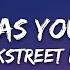 Backstreet Boys As Long As You Love Me Lyrics
