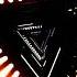 VisionKanal 4K Goldener Neon Dreieckswirbel Ohne Ton 2 Stunden