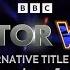 Doctor Who 2025 Alternative Dark Title Sequence
