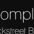 Backstreet Boys Incomplete Lyrics